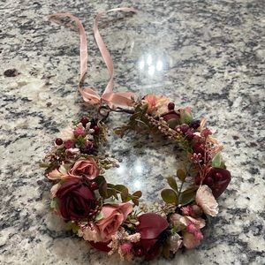 Boho Flower Girl Flower Crown